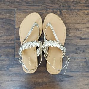 Forever 21 Size 6 Gold Braided Sandals